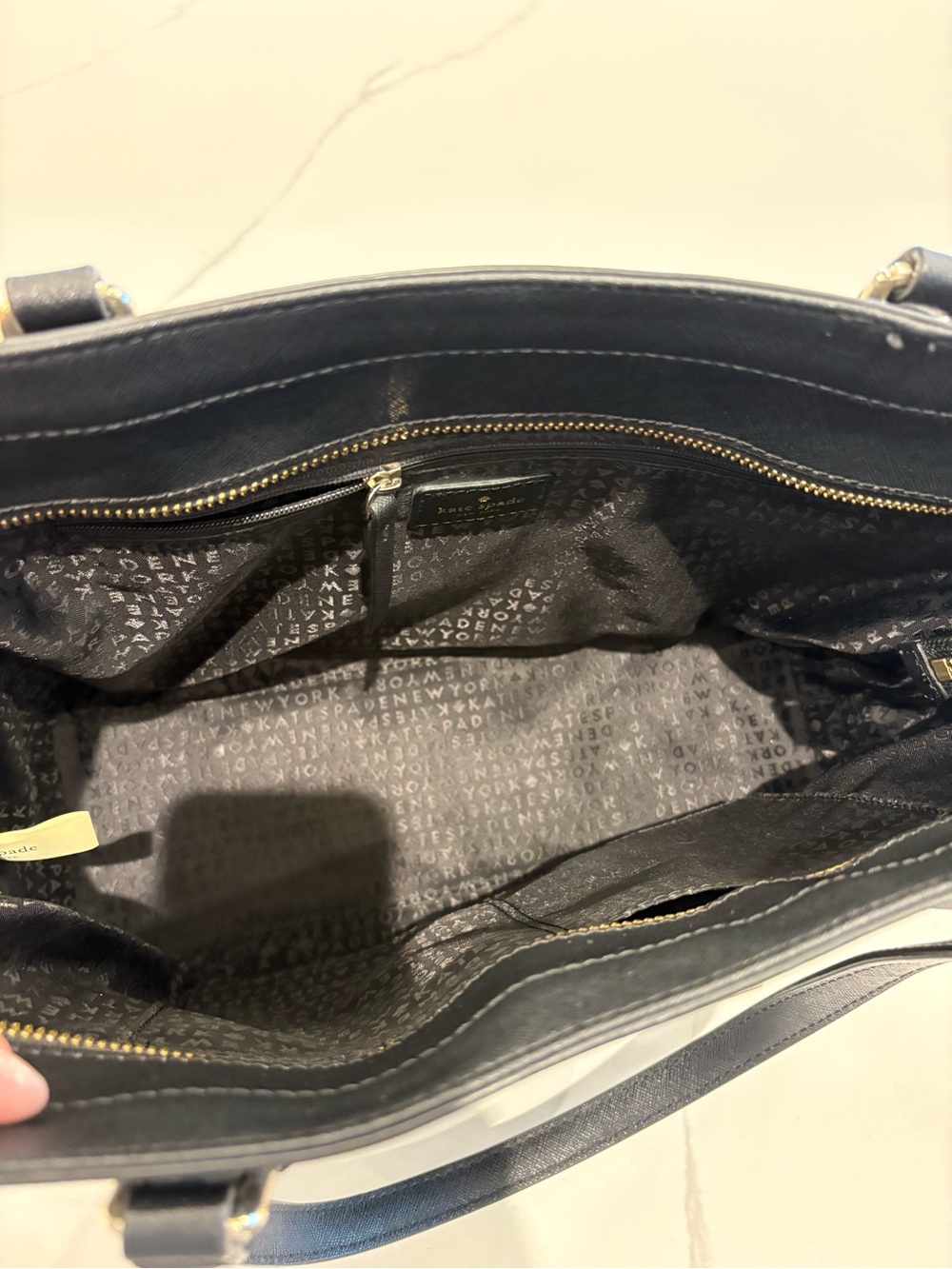 Kate Spade Black Leather Tote Bag - Picture 6 of 9